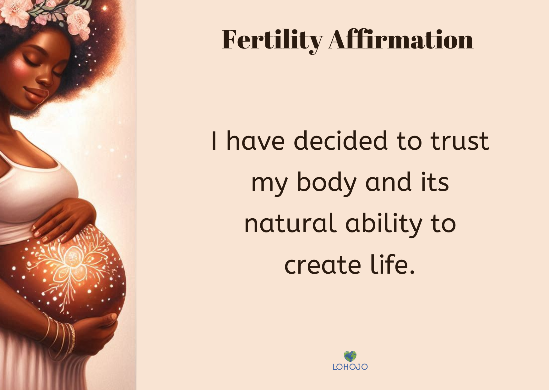 Fertility Affirmations Cards x 7